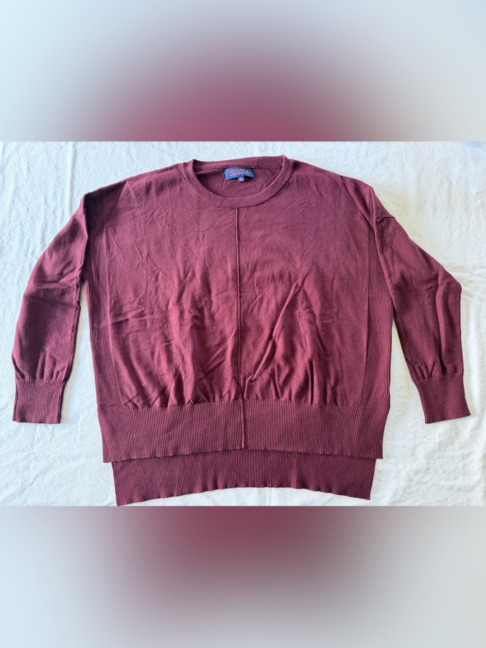 Joseph A Crewneck Sweater - Burgundy